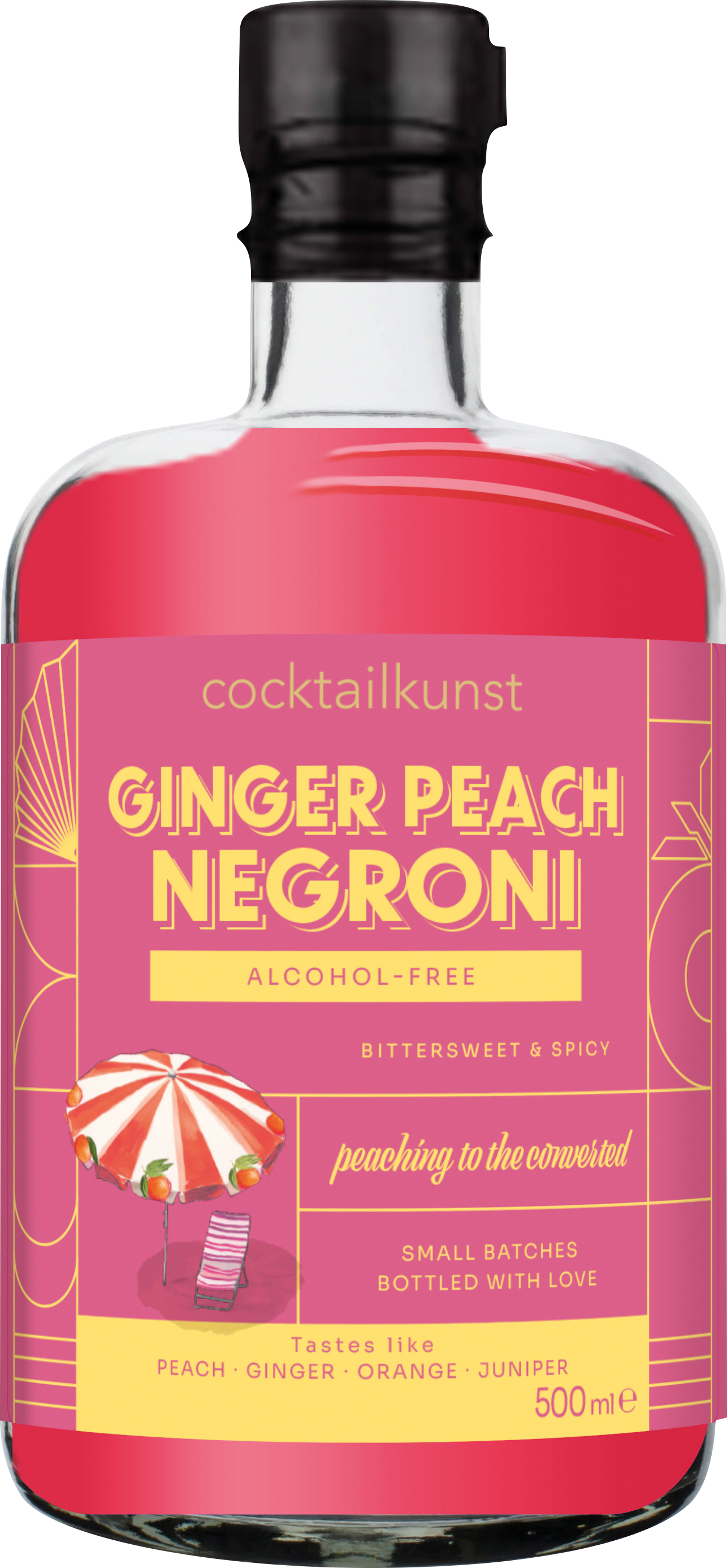 Cocktailkunst Ginger Peach Negroni