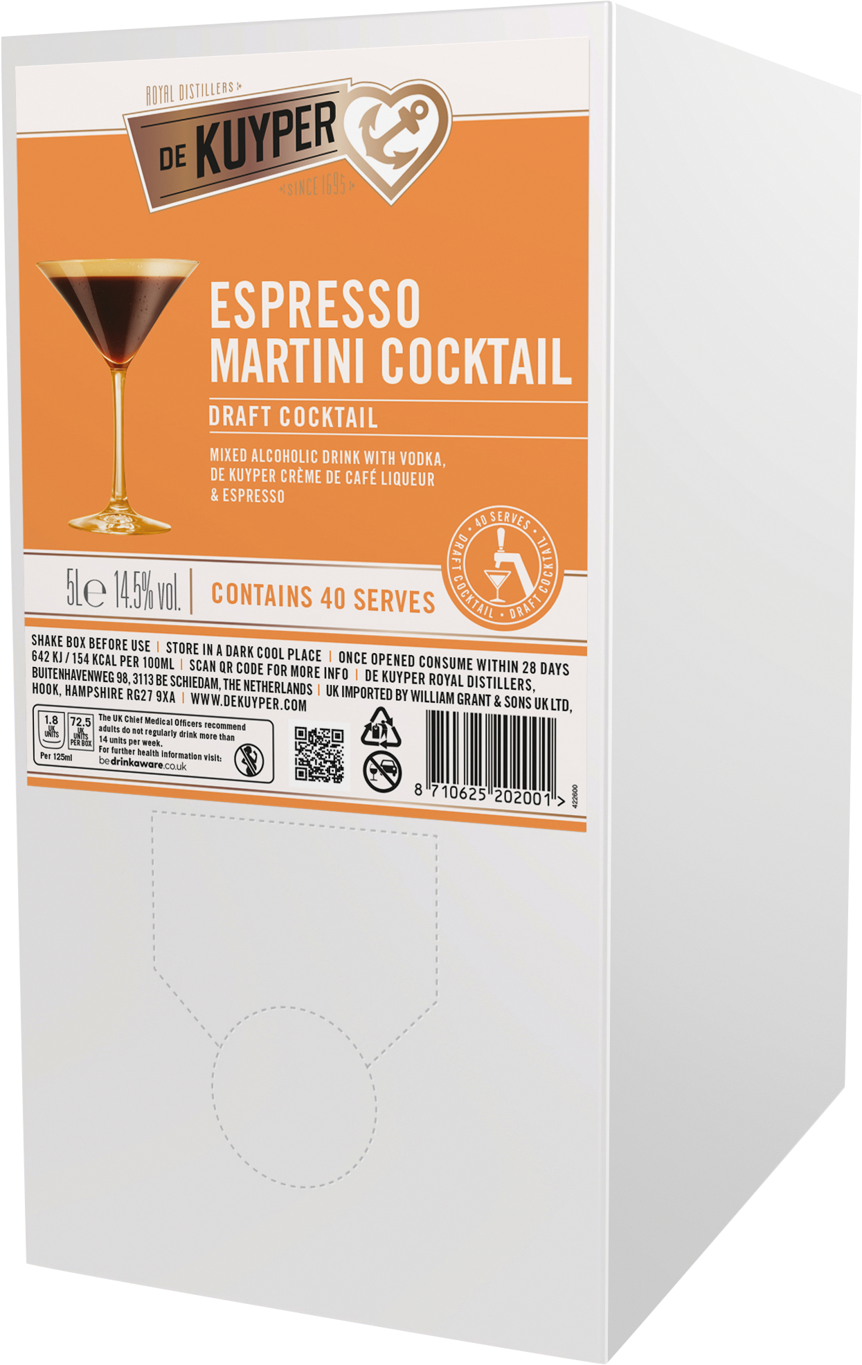 Espresso Martini Bag-in-Box für Zapfanlage